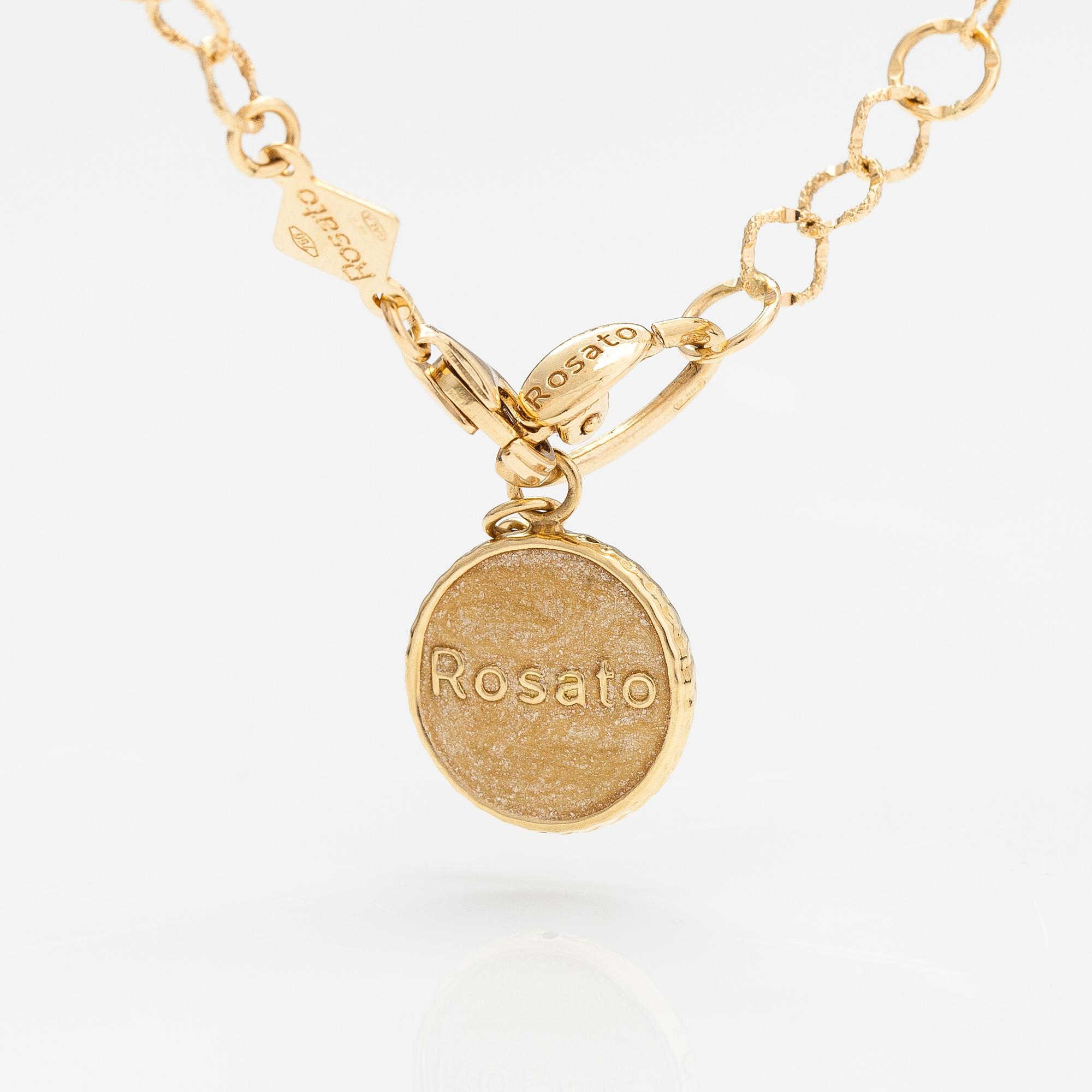 Rosato, An 18K gold brecelet with enamel.