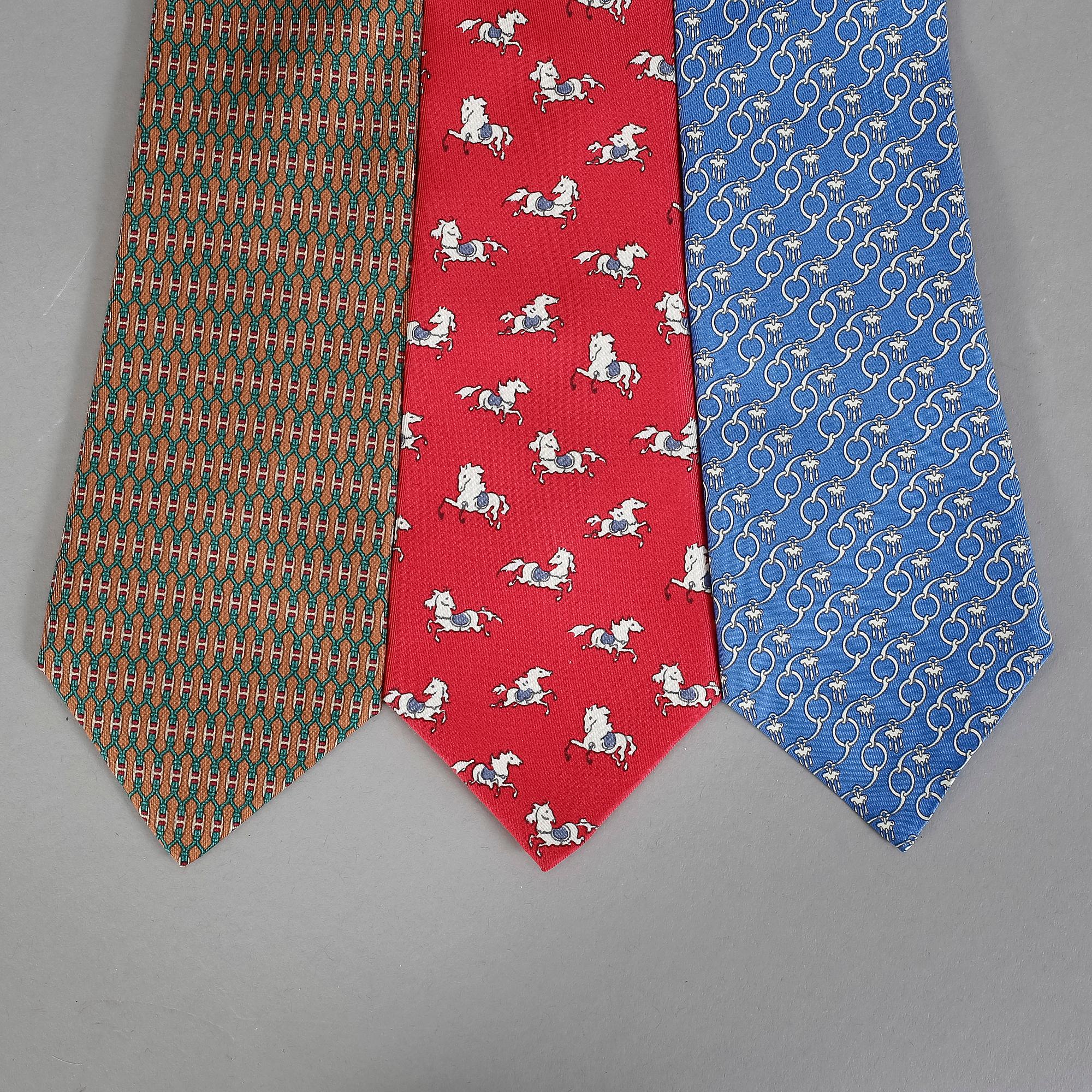 SLIPSAR, 3 st, siden, Hermès.