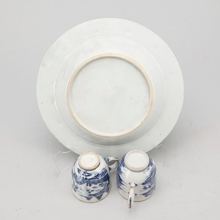 PARTI KINA, 3 delar, porslin, Qingdynastin, 1700-tal.