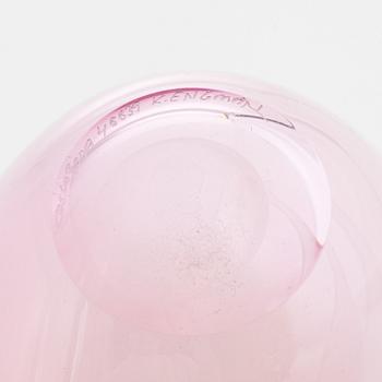 Kjell Engman, vaser, 2 st, glas, "Fidji", Kosta Boda.