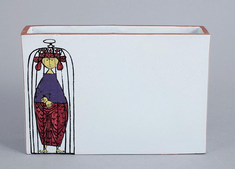 VAS, fajans, "Karneval", Stig Lindberg, Gustavsbergs studio.