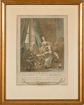 GRAVYRER, 7 st, efter bla S Freudeberg, 1800-tal.