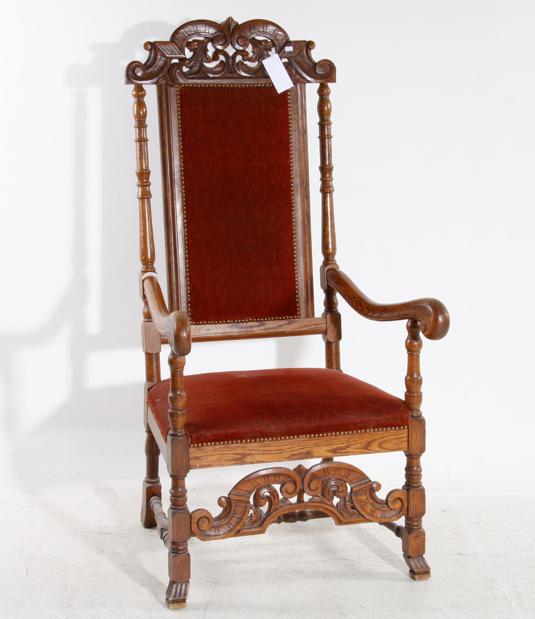 KARMSTOL. Barockstil, tidigt 1900-tal.