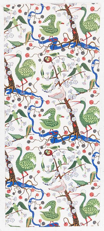 Josef Frank, a 'Gröna Fåglar' roller blind, Svenskt Tenn.