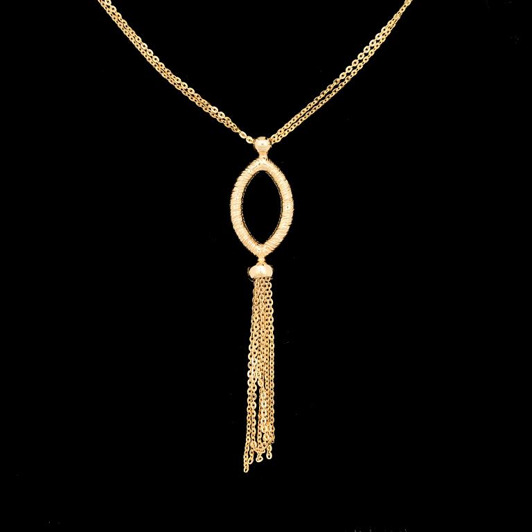 HALSSMYCKE, 18k guld. Vikt 3,4g.