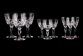 GLASSERVISDELAR, 24 st, "Karolina", Orrefors, 1900-tal.