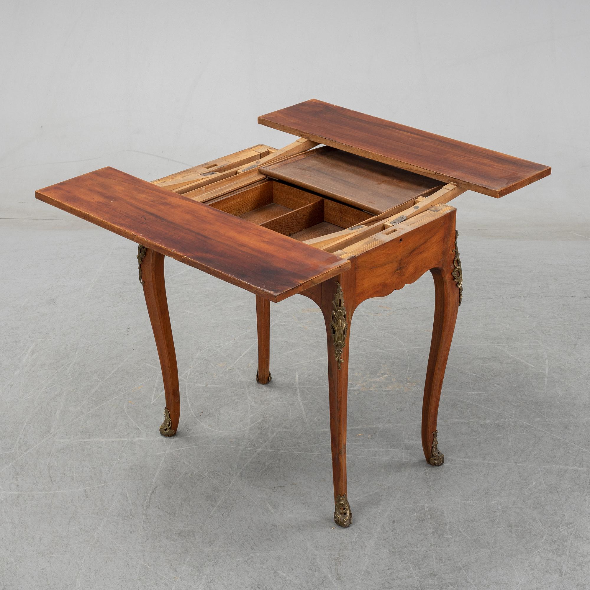 A rococo style card table. early 20th Century.