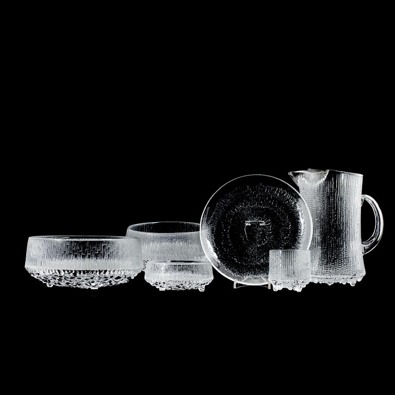 GLASSERVIS, 25 delar, "Ultima Thule", Tapio Wirkkala, iittala, Finland.