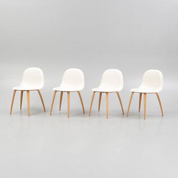 Komplot Design, four "3D" dining chairs, Gubi, Denmark.