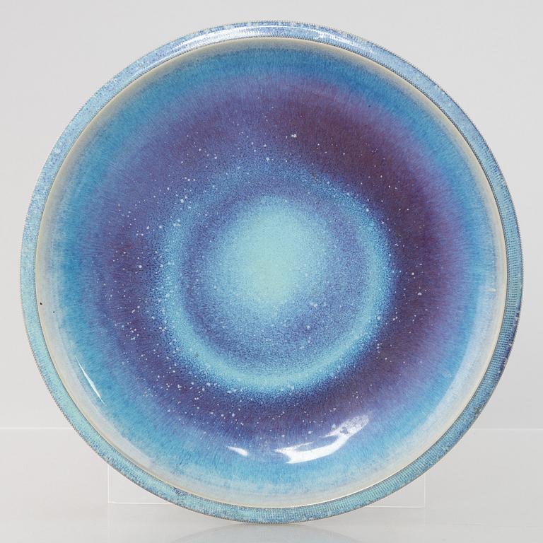 Berndt Friberg, a stoneware dish, Gustavsberg Studio 1970.