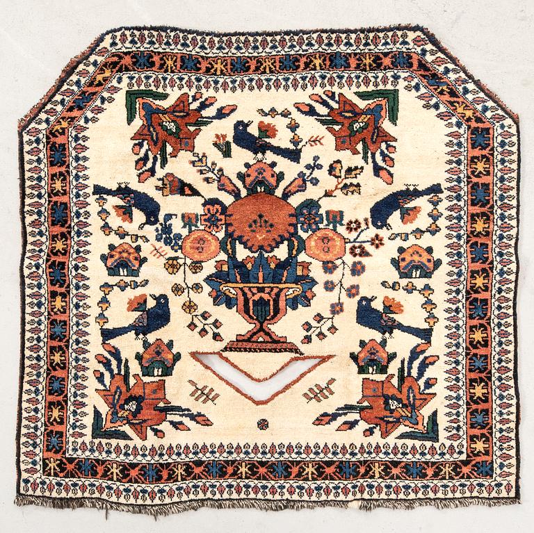 Sadeltäcke Afshar Sinjan old 93x97 cm.