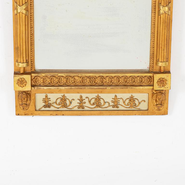 A late Gustavian mirror, of the maker Carl Fredrik Thim, Stockholm (1781-1834).