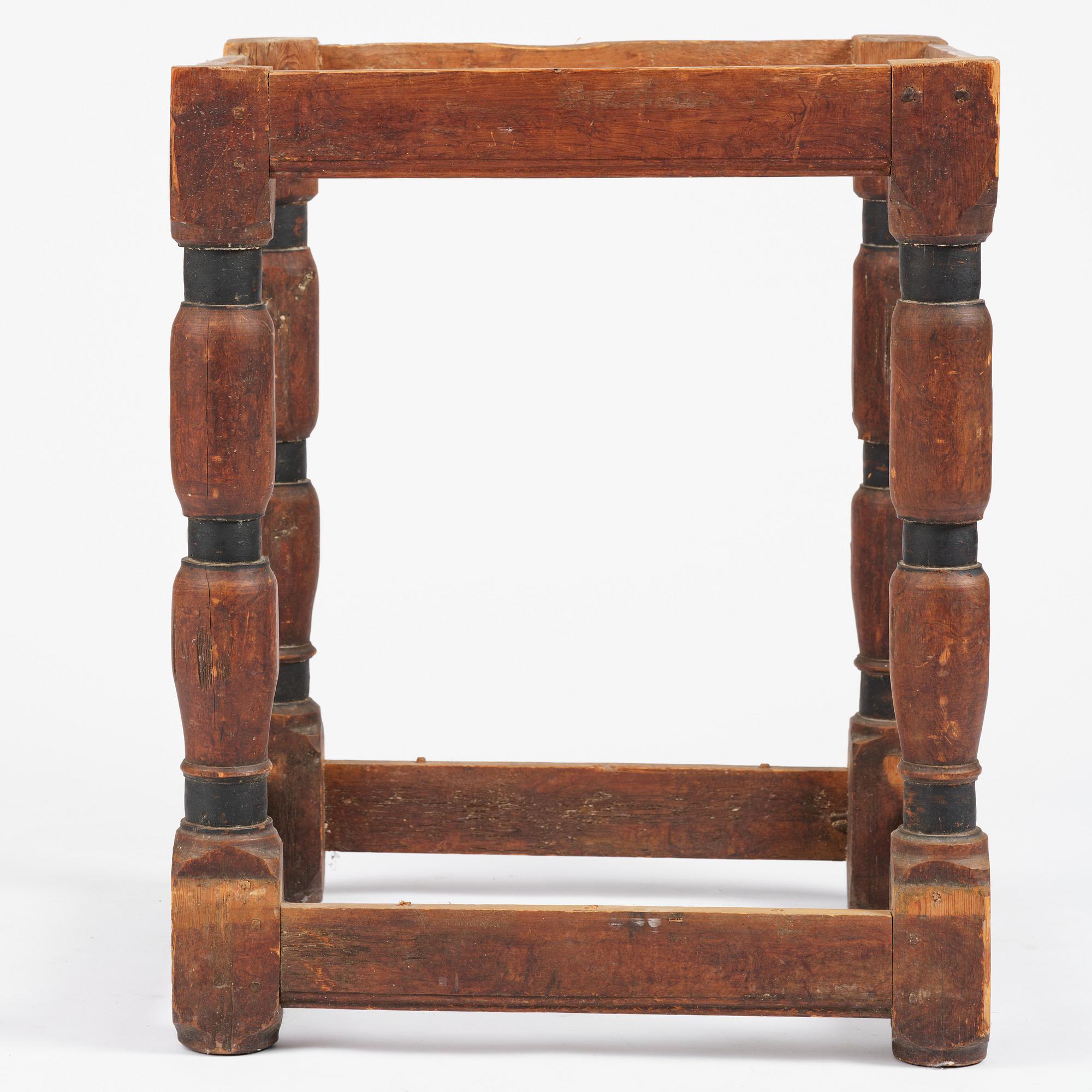 A Swedish baroque table base, circa 1700.