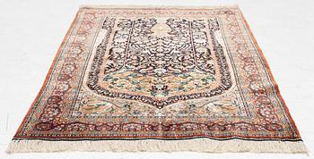 Carpet, silk, oriental, approx. 152 x 96 cm.