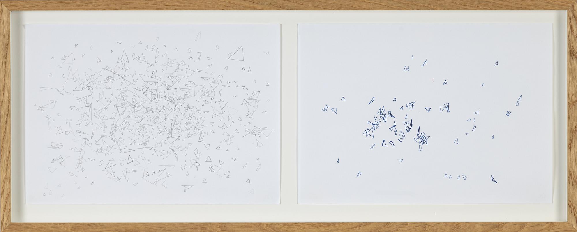 Olof Inger, ink and pencil on paper, signed on label verso, executed 2013.