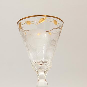 Glasservis, 33 + 2 delar, "Paula", Moser, Tjeckien, 1900-talets slut.