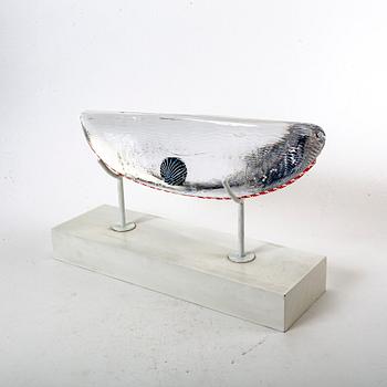 Bertil Vallien, a signd glass sculpture.