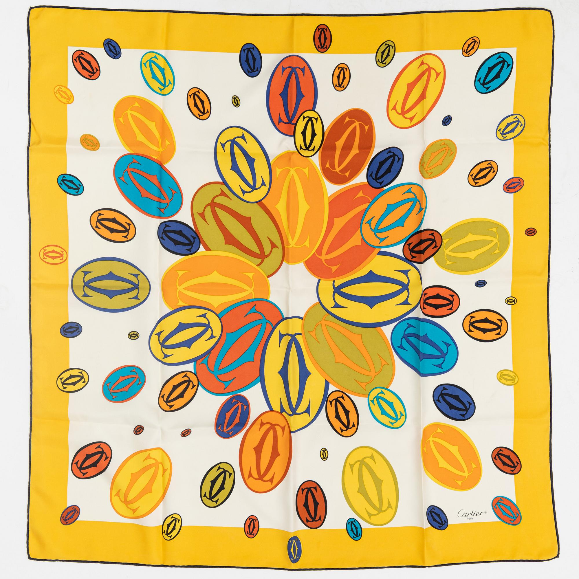 Cartier, a silk scarf.