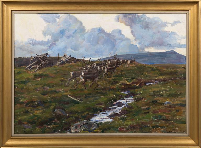STINA TIRÉN, oil on canvas, signed and dated -17.