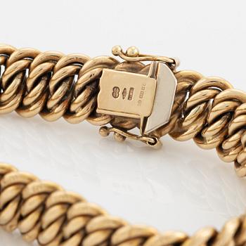 9K gold bracelet, Uno A Erre, Italy.