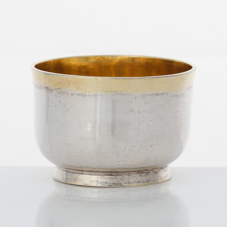 A Swedish early 19th century parcel-gilt silver brandy-cup, mark of Olof Yttraeus, Uppsala 1805.