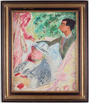 Sigrid Hjertén, "Isaac painting" (Isaac målar).