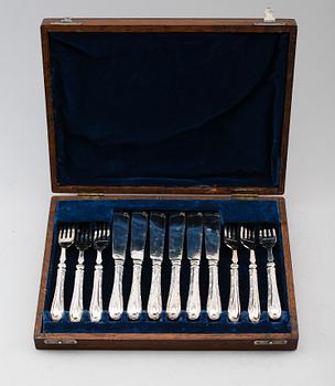 FISKBESTICK, 12 st, pläter, England, 1900-talets mitt.