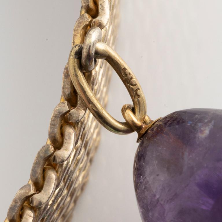 Necklace with 22 miniature Easter eggs, one of which is by Carl Fabergé.