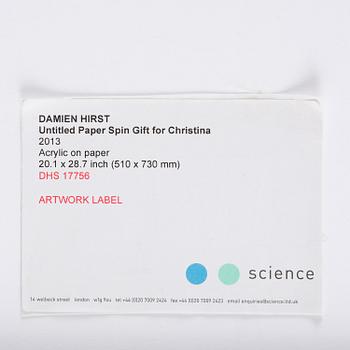 Damien Hirst, "Untitled Paper Spin Gift for Christina".
