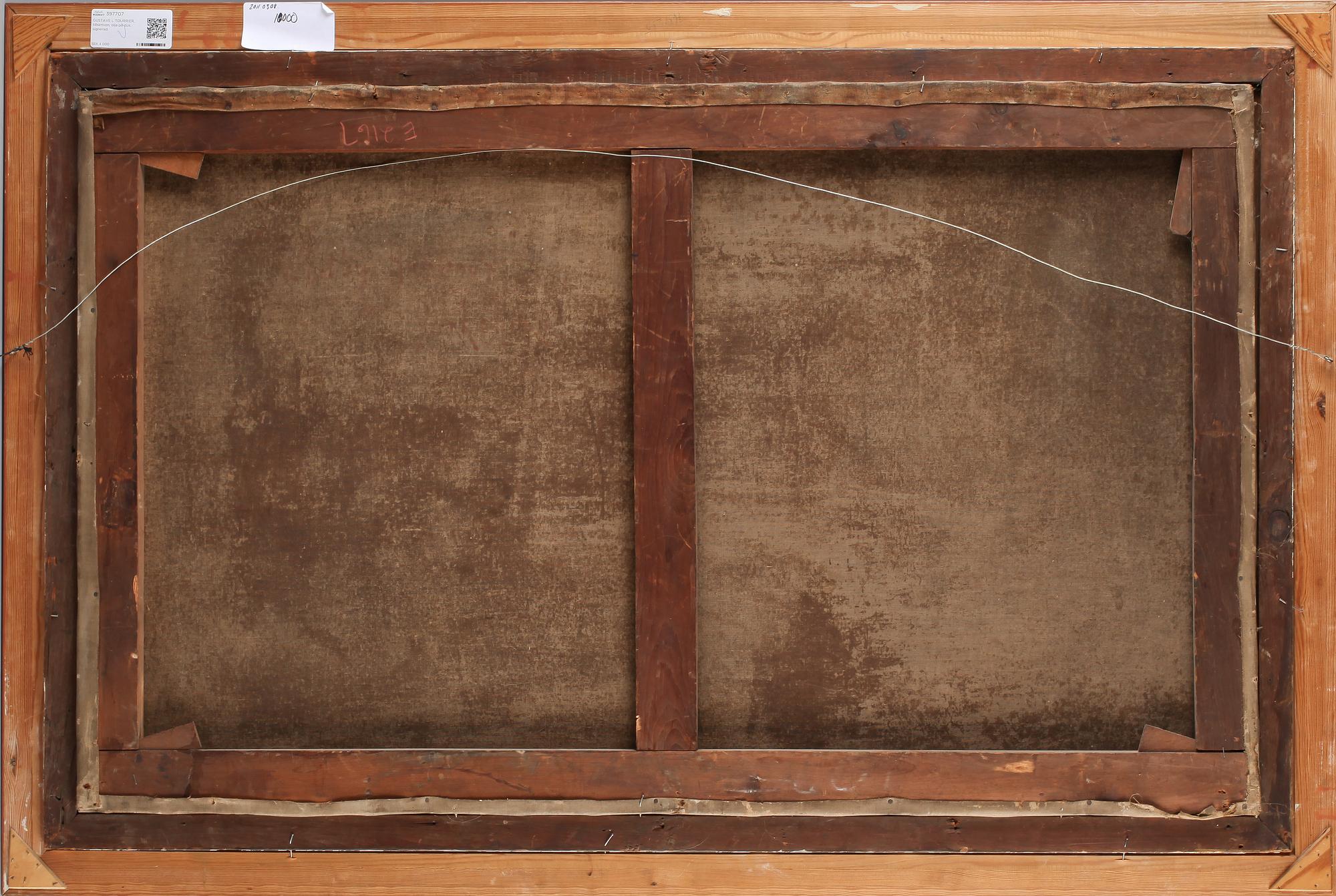 GUSTAVE L TOURRIER, tillskriven, olja på duk, signerad.