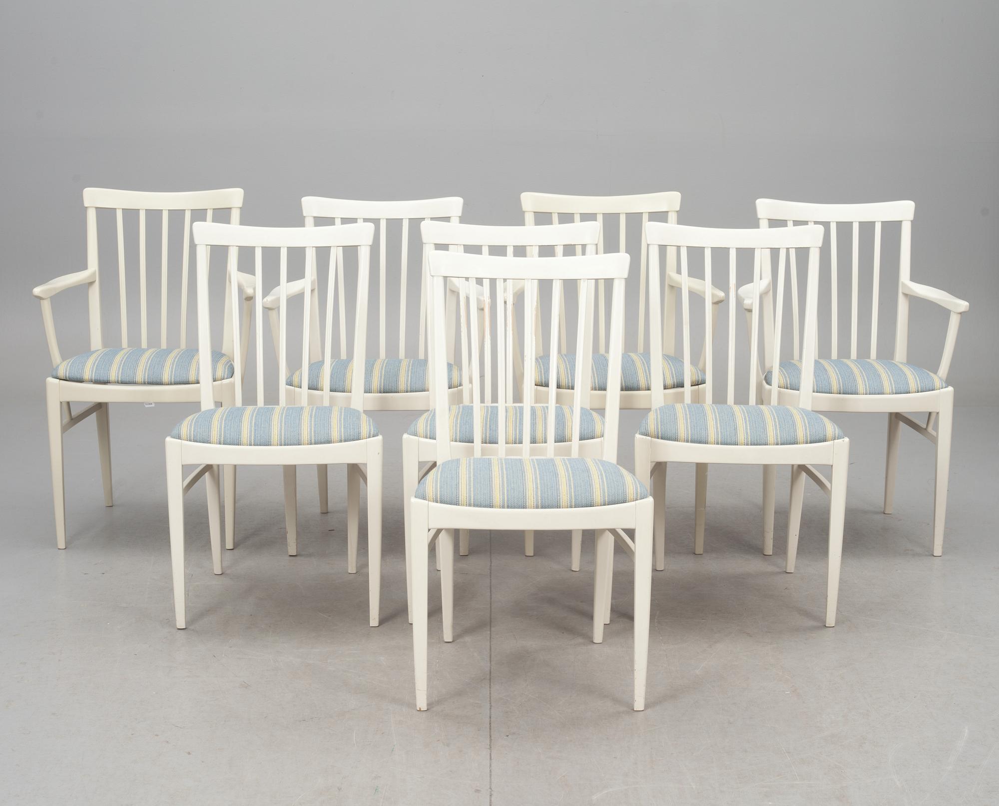 MATBORD samt STOLAR, 8 st. "Herrgården", Carl Malmsten för Bodafors.