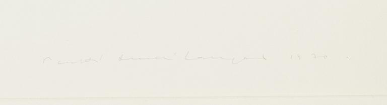 Pentti Lumikangas, kuivaneula, akvatinta, signeerattu ja päivätty 1970, numeroitu 18/30.