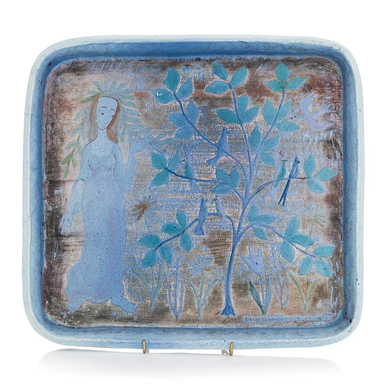 Birger Kaipiainen, a stoneware decorative dish signed Kaipiainen 1942 Arabia.