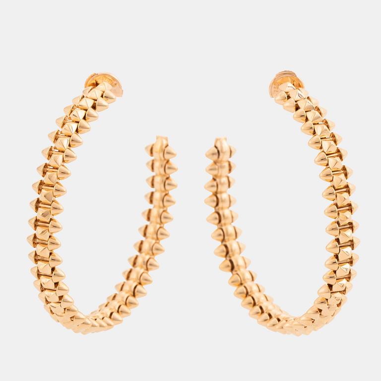 A pair of Cartier "Clash de Cartier" 18K gold hoops.