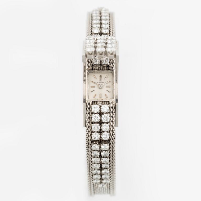 Aftonklocka/smyckeur, Blancpain,  18K vitguld med briljantslipade diamanter.