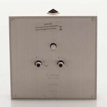 Cartier, Roman Numerals, table clock/alarm clock, Limited Edition, 95 x 95 x 26 mm.