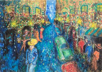 PLURA JONSSON, a colour lithograph, signed and numbered 8/150.