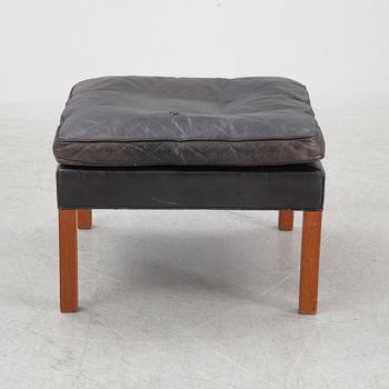 Børge Mogensen, a model 2207 armchair with ottoman, Fredericia Stolefabrik, Denmark, second half of the 20th century.