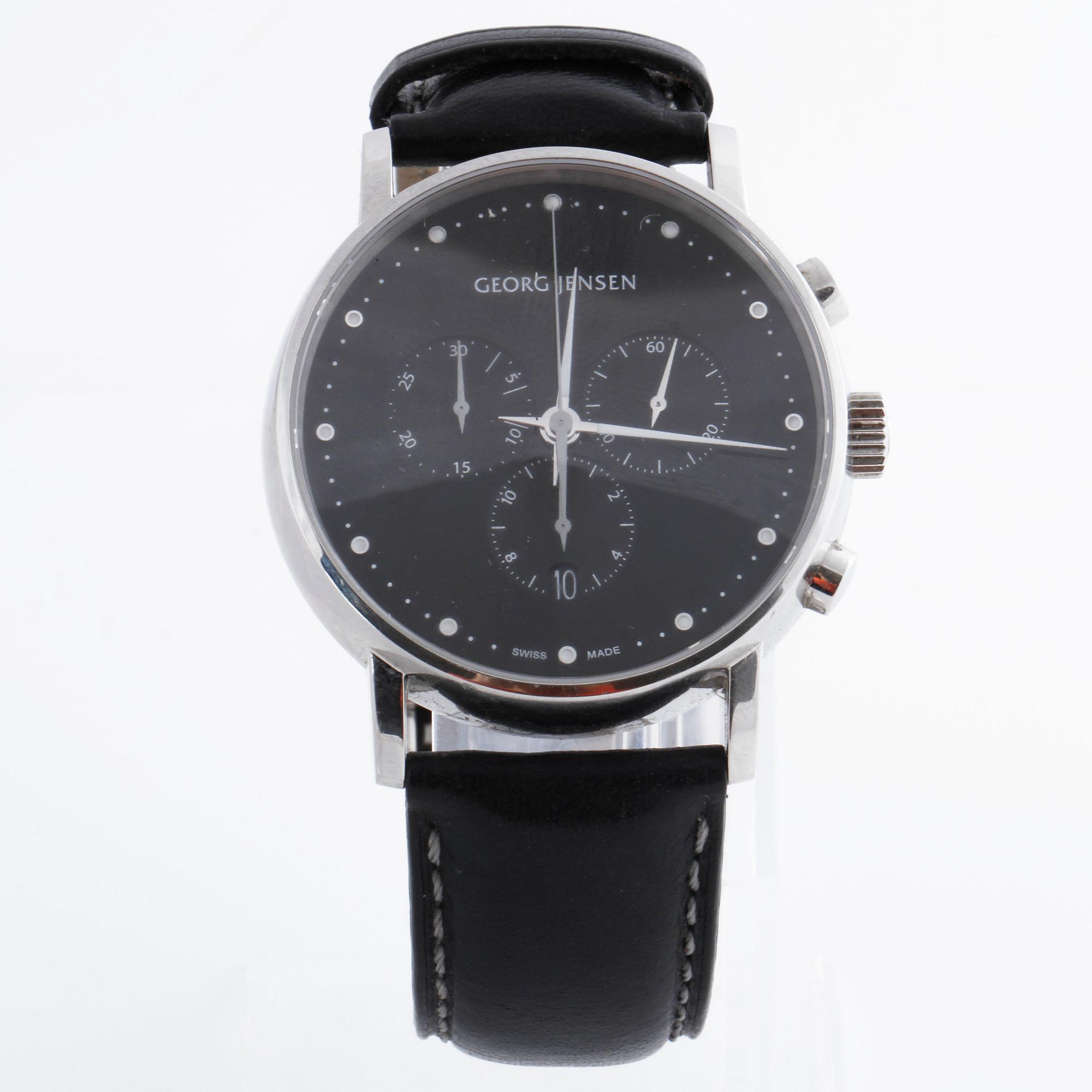GEORG JENSEN, Koppel 517, armbandsur, 41 mm, kronograf. - Bukowskis