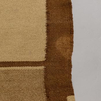 Laila Karttunen, A 1940's Finnish flat weave carpet. Circa 345x220 cm.