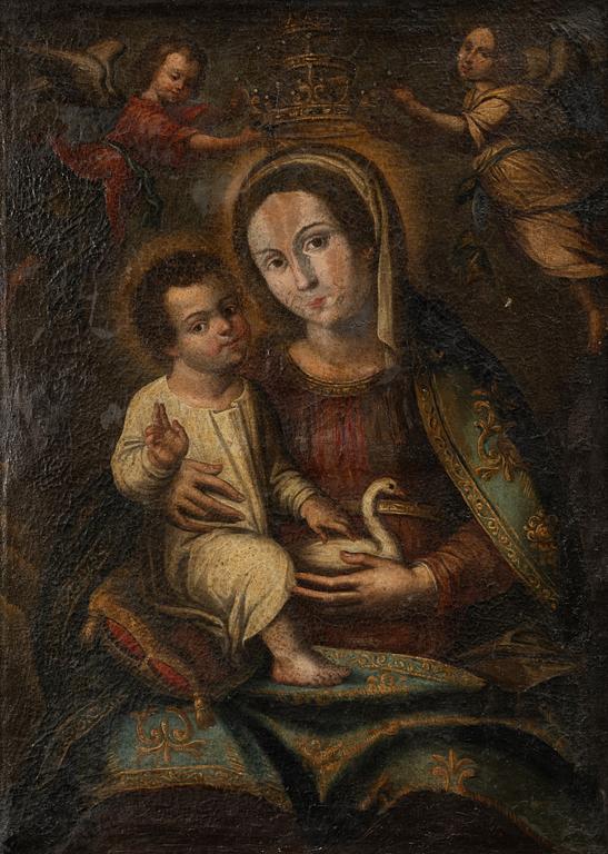 Spansk skola, 1700-tal, Madonnan med barnet.
