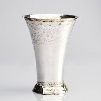 Daniel Lundström, bägare, delvis förgyllt silver, Stockholm, 1778. Gustaviansk.