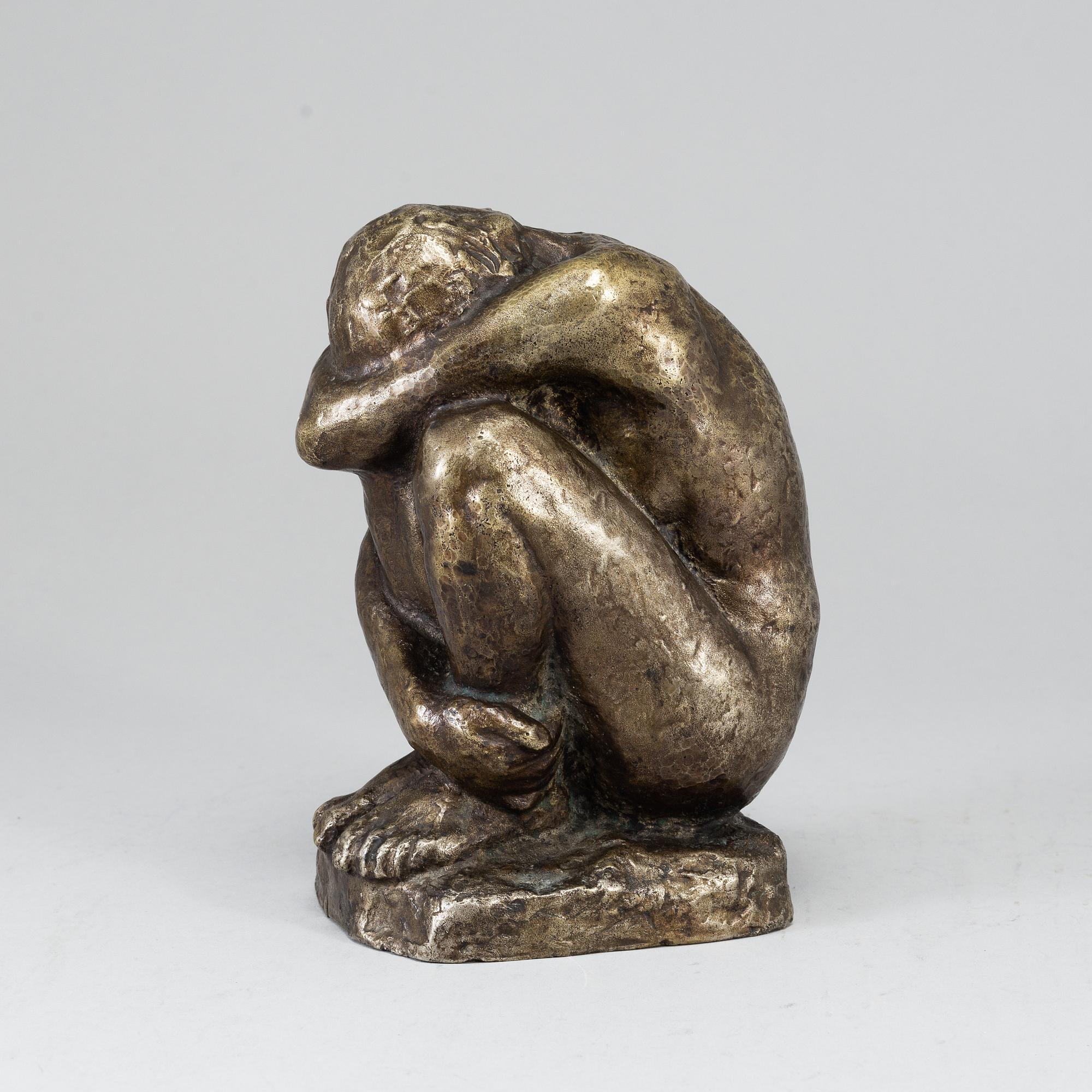 PER PALLE STORM, skulptur, brons, signerad och daterad 1944?.
