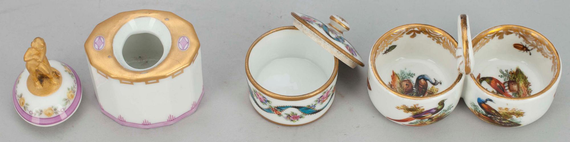 PARTI PORSLIN, 4 st,  bl.a. Bing & Gröndahl, 1800-talets slut och 1900-talets första hälft.
