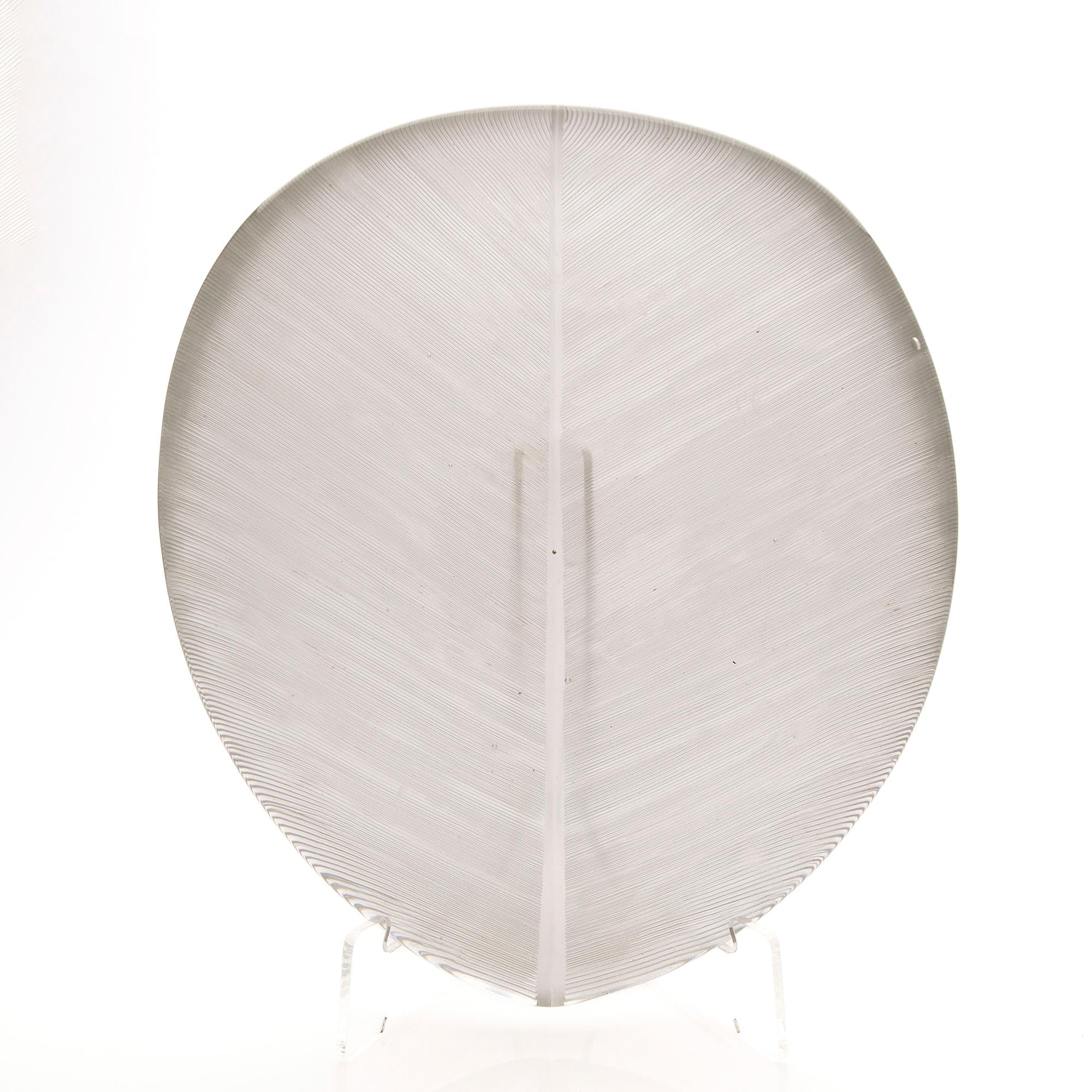 Tapio Wirkkala, fat, glass, "Leaf", Iittala.