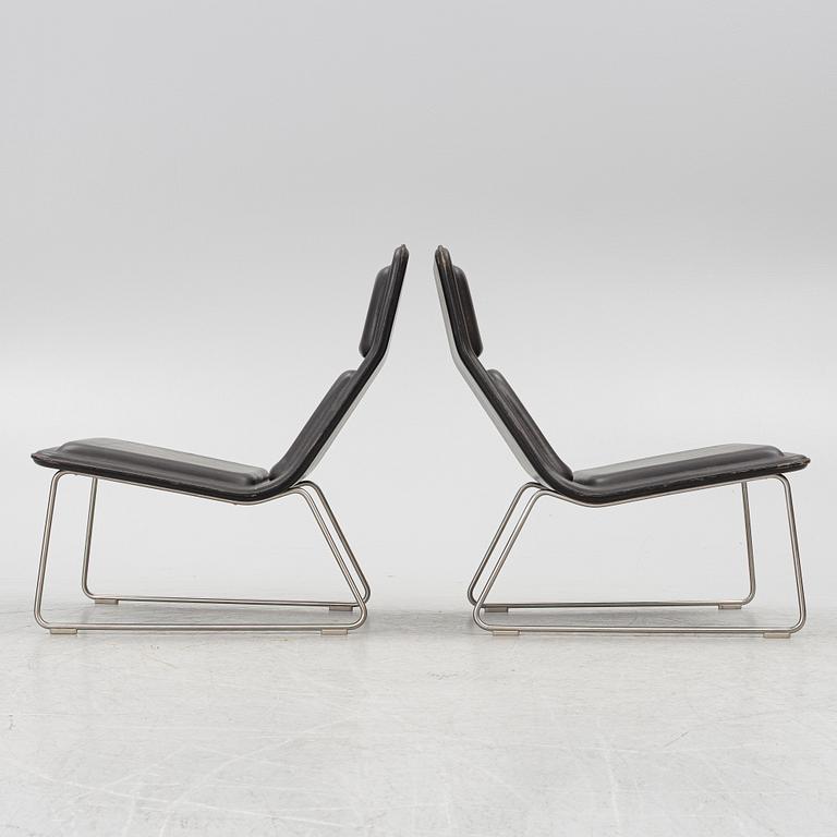 Jasper Morrison, armchairs, a pair, "Low and Pad", Cappelini, Italy,