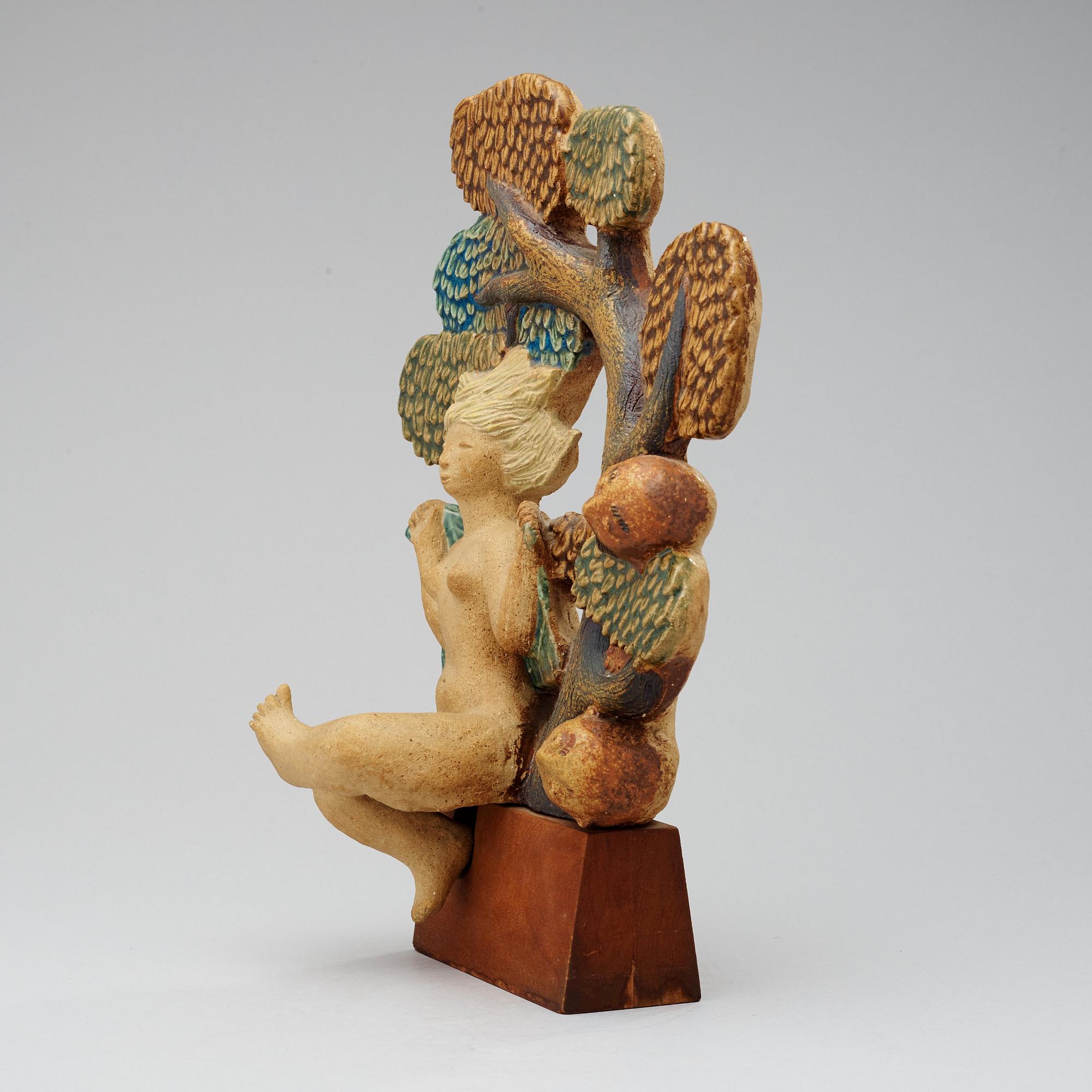 A Stig Lindberg stoneware sculpture, Gustavsberg Studio, probably 1940's.