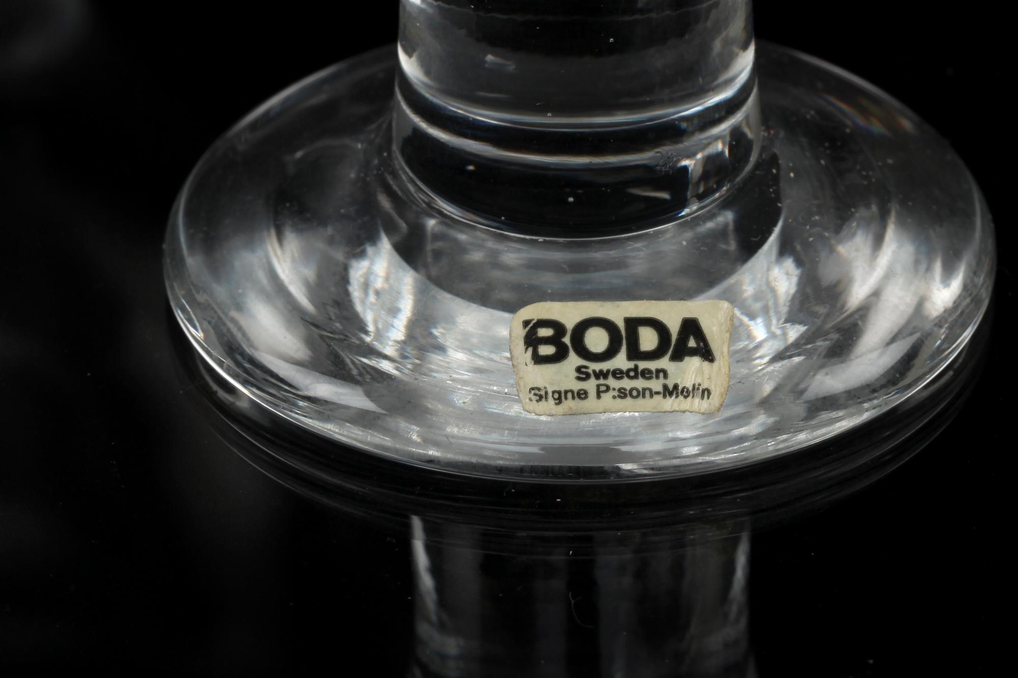 ÖLGLAS OCH SNAPSGLAS, 4+6. "Ruben" Boda design Signe Persson Melin.