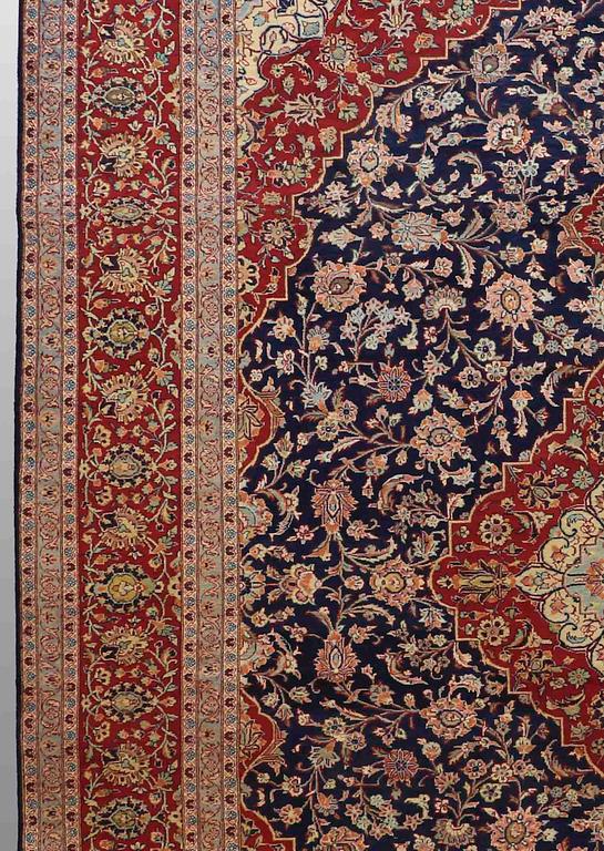 A carpet, Kashan, c. 400 x 297 cm.