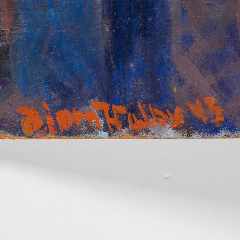BJØRN HALBY, two oilpaintings on panel, one signed and dated -43.